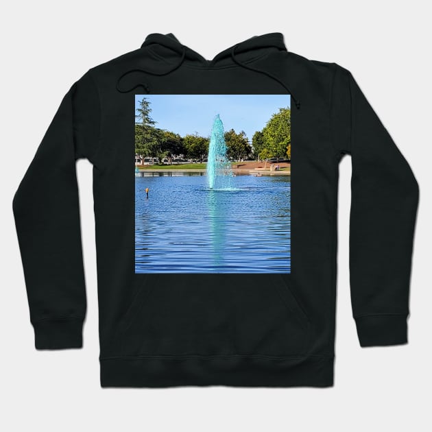 Fountain In The Pond Photography My Hoodie by ShubShank